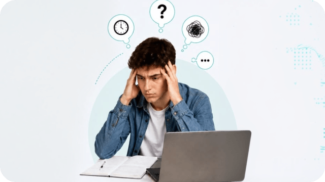 Shopper considering a product decision